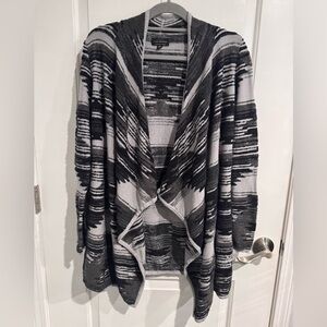 Lucky Brand Charcoal and Light Gray Knit Cardigan